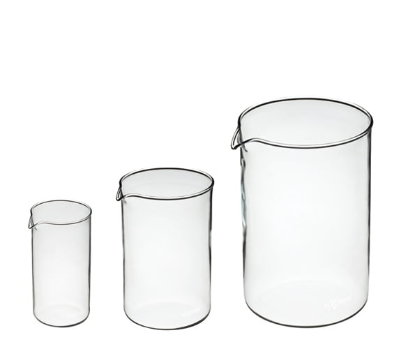 Cafetiere Replacement or Spare Glass Sizes 23, 46, 8, 12 cup