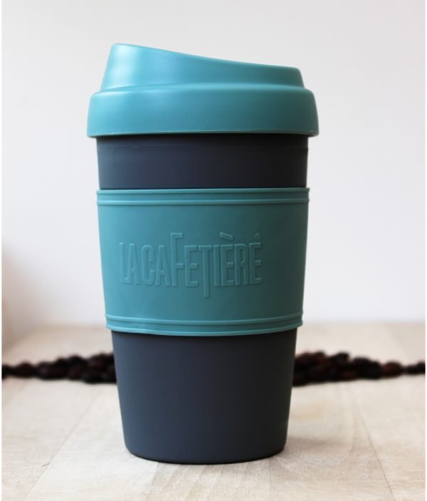 La Cafetiere coffee travel mug blue grey