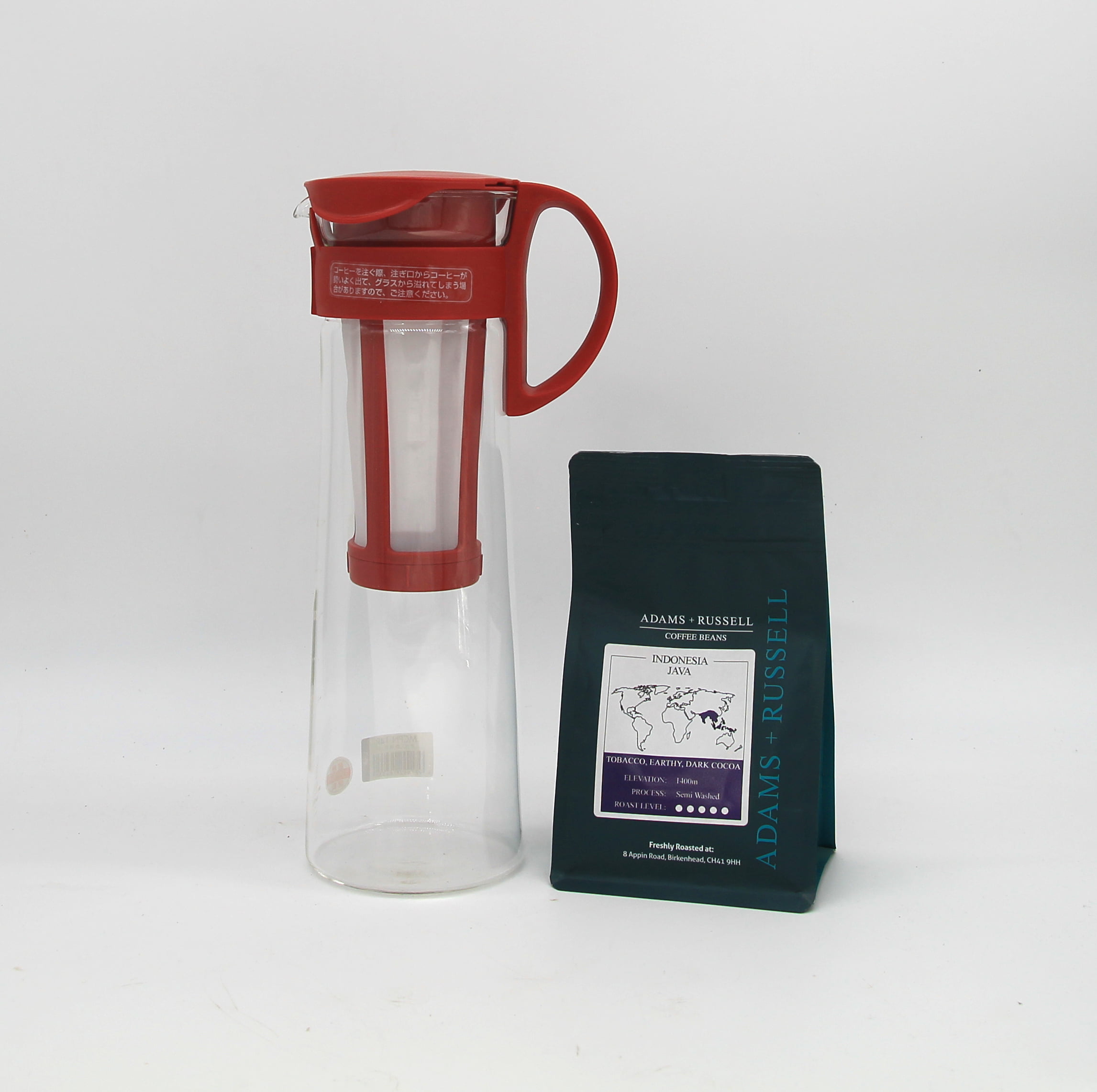 Hario Cold Brew Coffee Pot Mker 1000ml (1 Litre) Red, Instructions