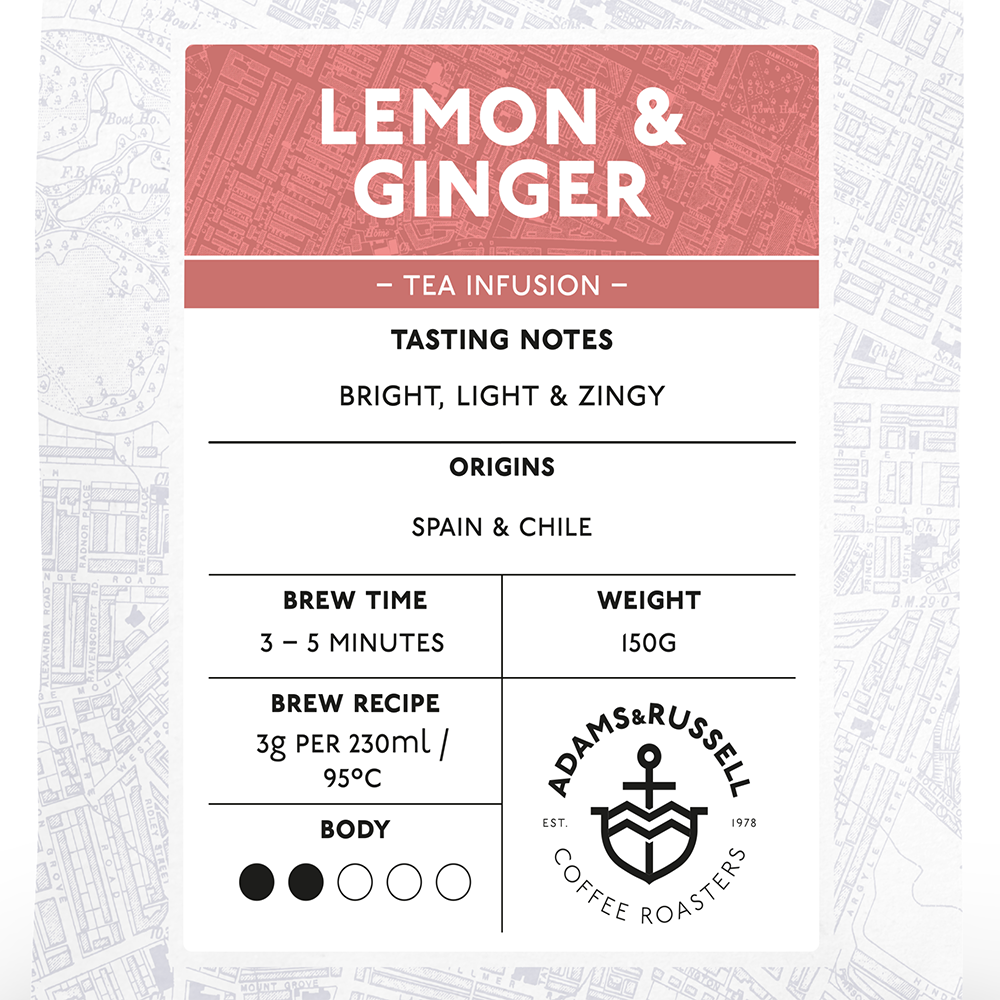 Ginger Lemon Herbal Tea Blend – 8oz Loose Leaf – Atlantic Spice (USA Made)