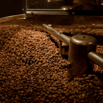 Coffee Beans in Roasting Machine