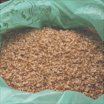 Coffee-Chaff-Collected in Machine