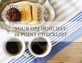 opening day checklist for coffee shops